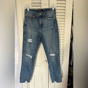 GAP High Rise Ripped Cigarette Jeans